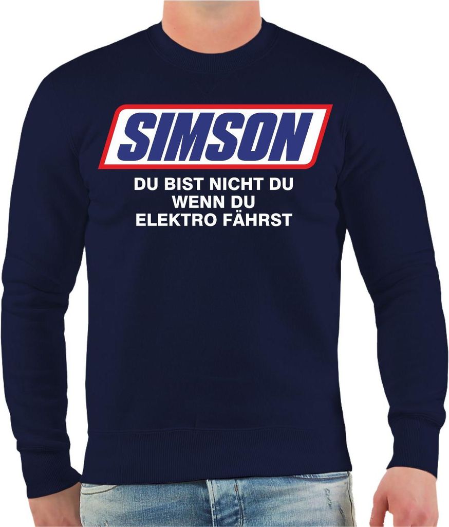 Herren Sweatshirt Simson Du bist nicht du wenn du Elektro fährst