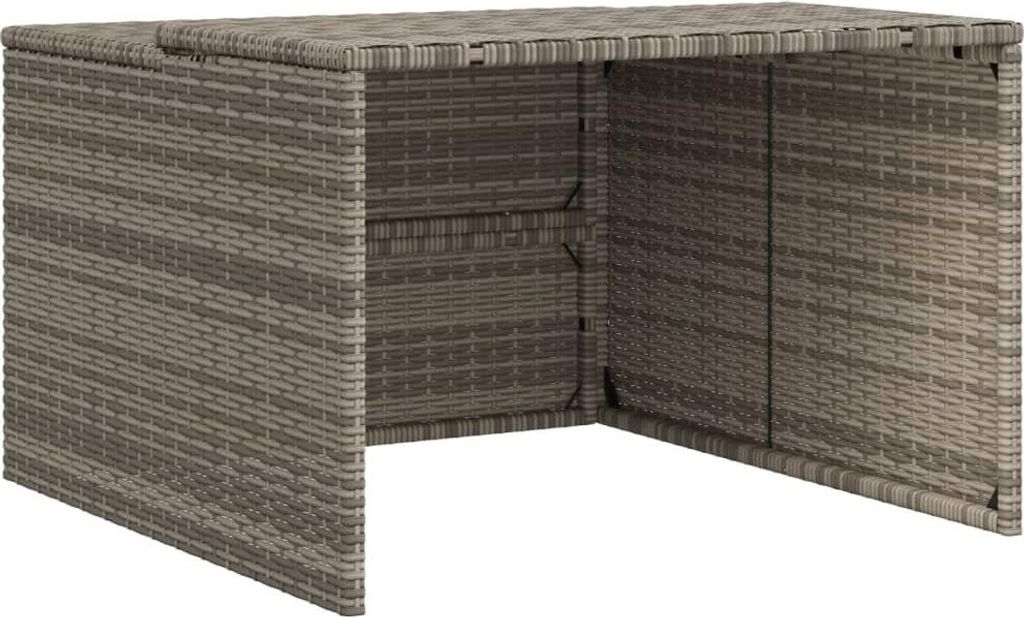 vidaXL Mähroboter-Garage Grau 86x90x52/57 cm Poly Rattan Produktbild 