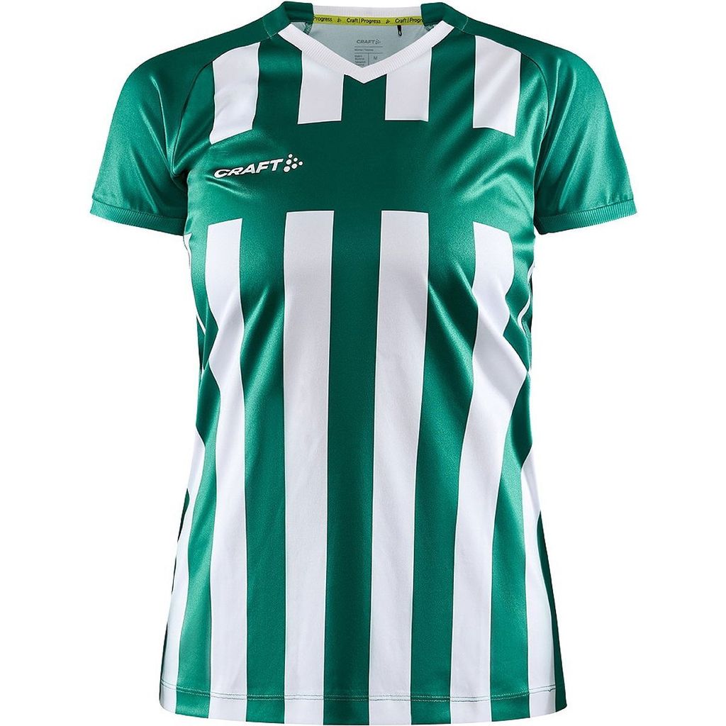 Craft Progress 2.0 Stripe Trikot Kurzarm Damen - Grün / Weiß