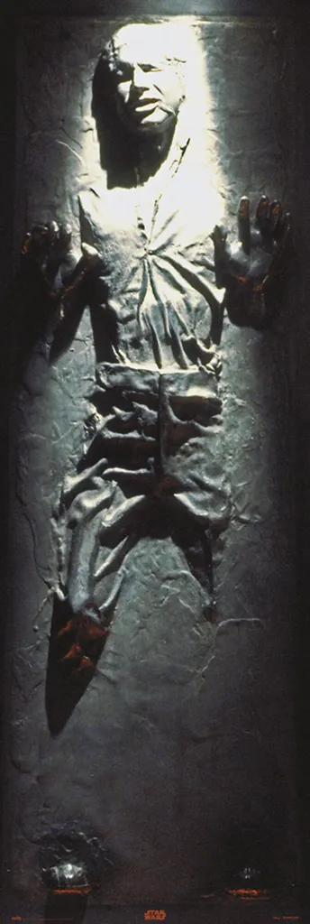 Star Wars - Poster per porta - Han Solo - Carbonite + 2 strisce di poster in alluminio 63 cm