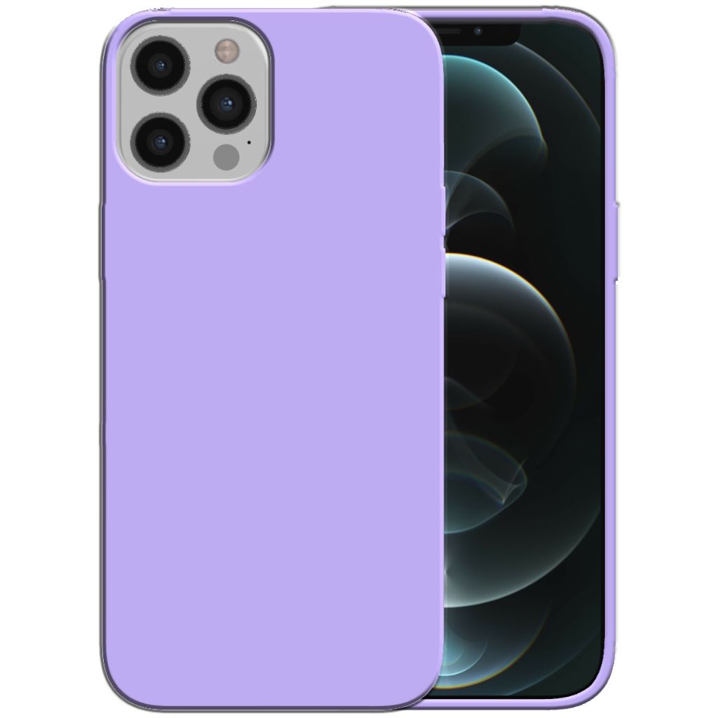 Smartphonica Silikonhülle für iPhone 12 Pro Max Hülle mit weicher Innenseite - Lila