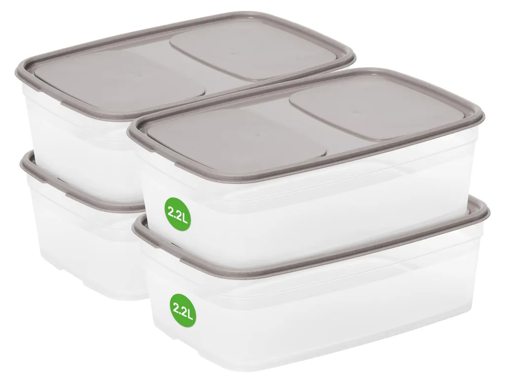 Boîtes de Conservation Hermétiques 2,2L compatibles Micro-ondes et Lave-vaisselle