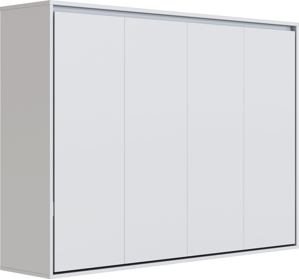 Schrankbett SMARTBett140x200 Horizontal (M2 55 cm Tiefe) Perlgrau