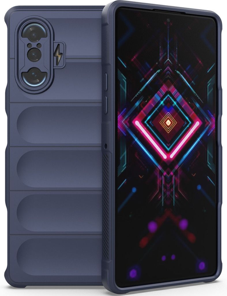 Xiaomi Redmi K40 Gaming Hülle, Weich TPU Silikon Stossfest Anti-rutsch Schutzhülle für Xiaomi Poco F3 GT/Redmi K40 Gaming Dunkelblau
