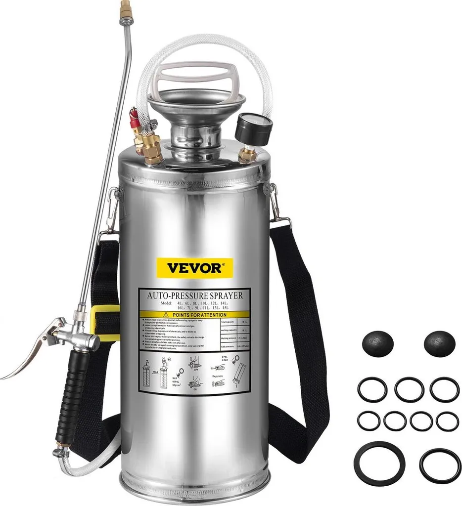 Pulvérisateur 8 L professionnel pour nettoyage de sols et désinfection