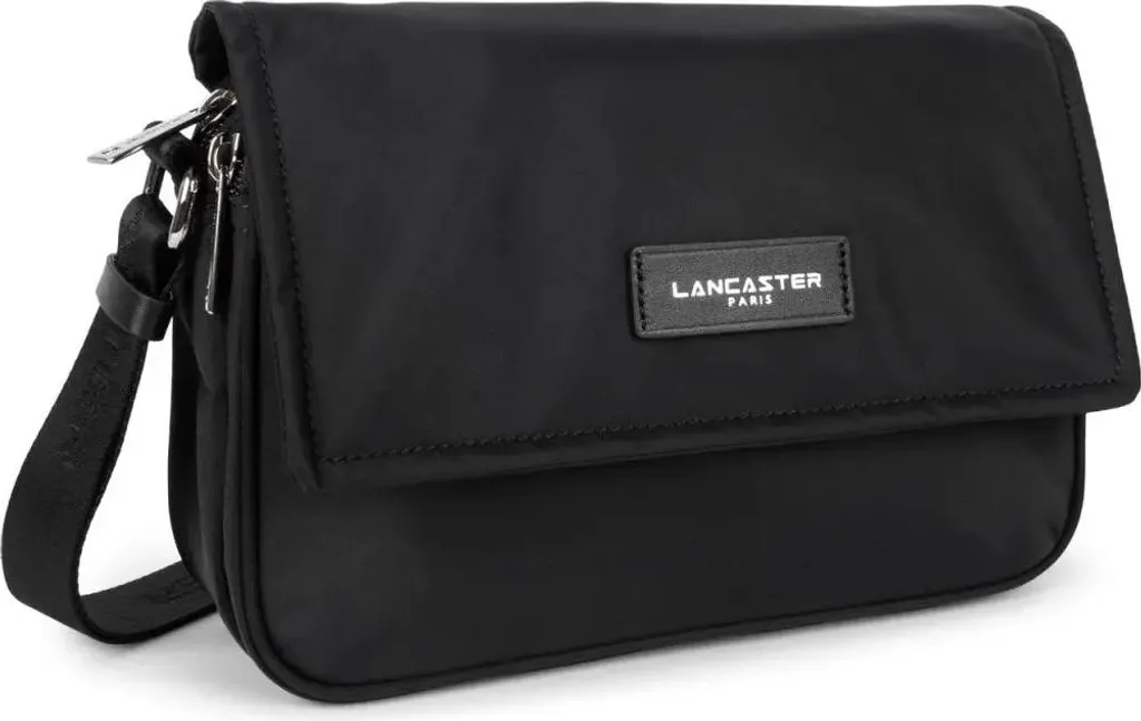 Lancaster Basic Vita M Noir - Gibecière Légère en Microfibre et Cuir - 5
