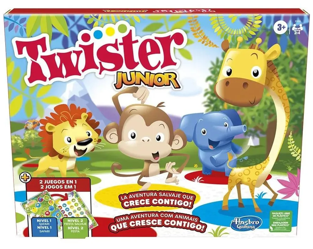 Jeu d'Équilibre Twister Junior Hasbro, Tapis de Sol Enfant Réversible