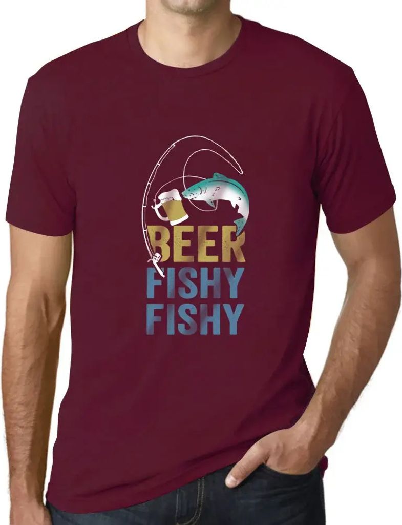 Herren Grafik T-Shirt Bier fischig fischig – Beer Fishy Fishy – Öko-Verantwortlich Vintage Jahrgang Kurzarm Lustige Druck Geburtstag Geschenk ...