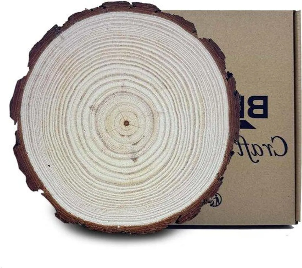 Disque en bois décoration de Noël 18-20 cm fabrication artisanale