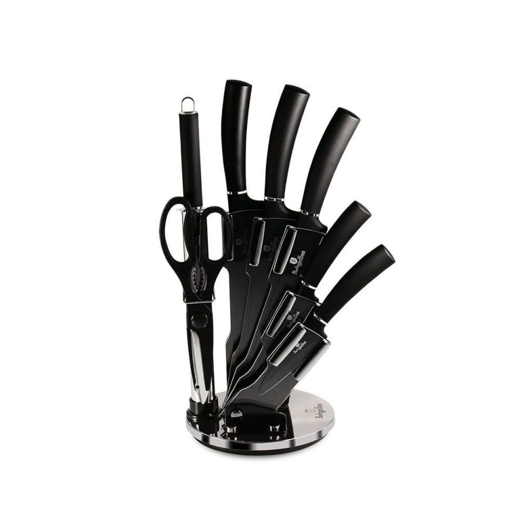Berlinger Haus Messer Set Bh-2565 Schwarz Silber Im Ständer