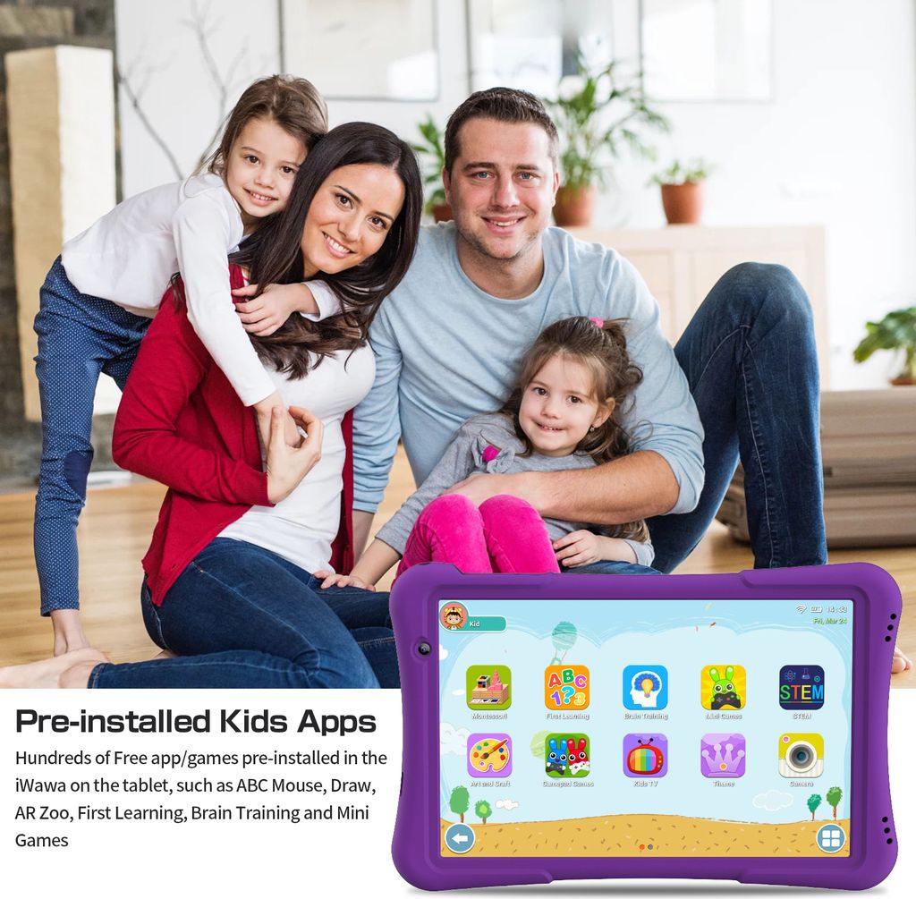 PRITOM 10 Zoll Kinder-Tablet Android 12, 4GB(2+2)+32 GB, Produktbild 5
