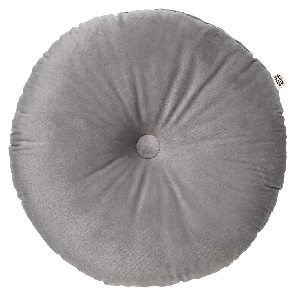 Dutch Decor Dekokissen Olly Ø38 cm Grau