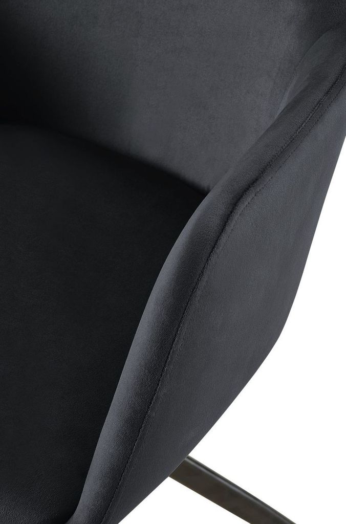 Esszimmerstuhl Olema Samt schwarz Produktbild 