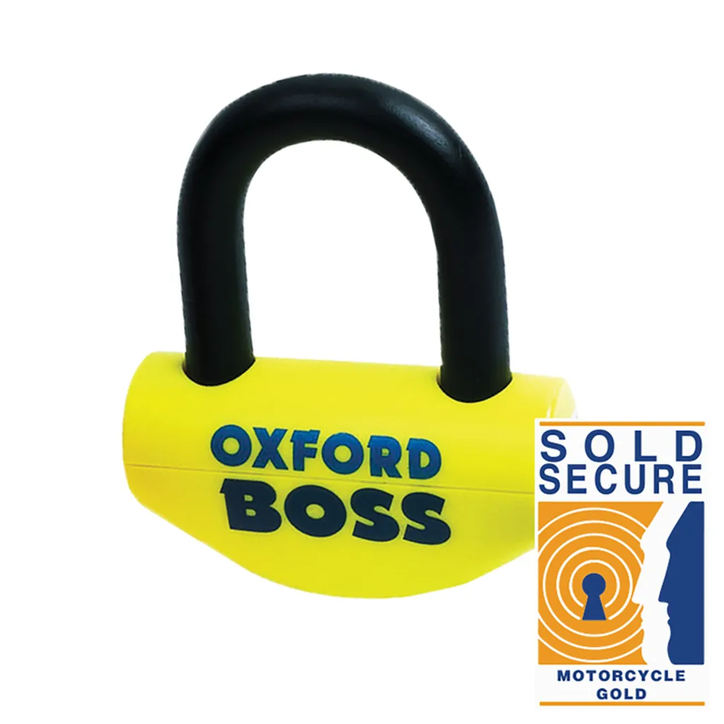Antivol Oxford Big Boss Jaune Ø 16 mm : Homologué SRA et Sold Secure Gold