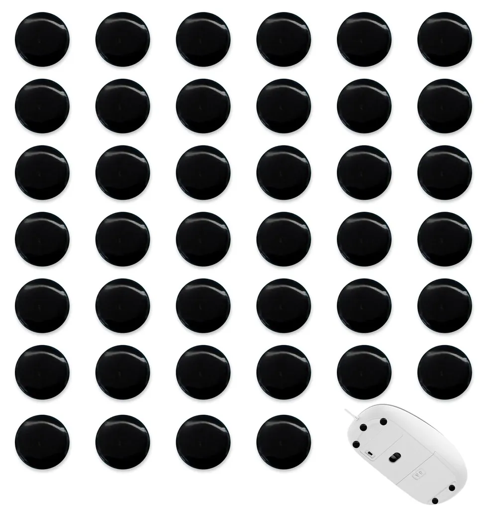 40 Patins de Souris en UHMW-PE Blancs 0,8mm pour Glisse Ultra Fluide