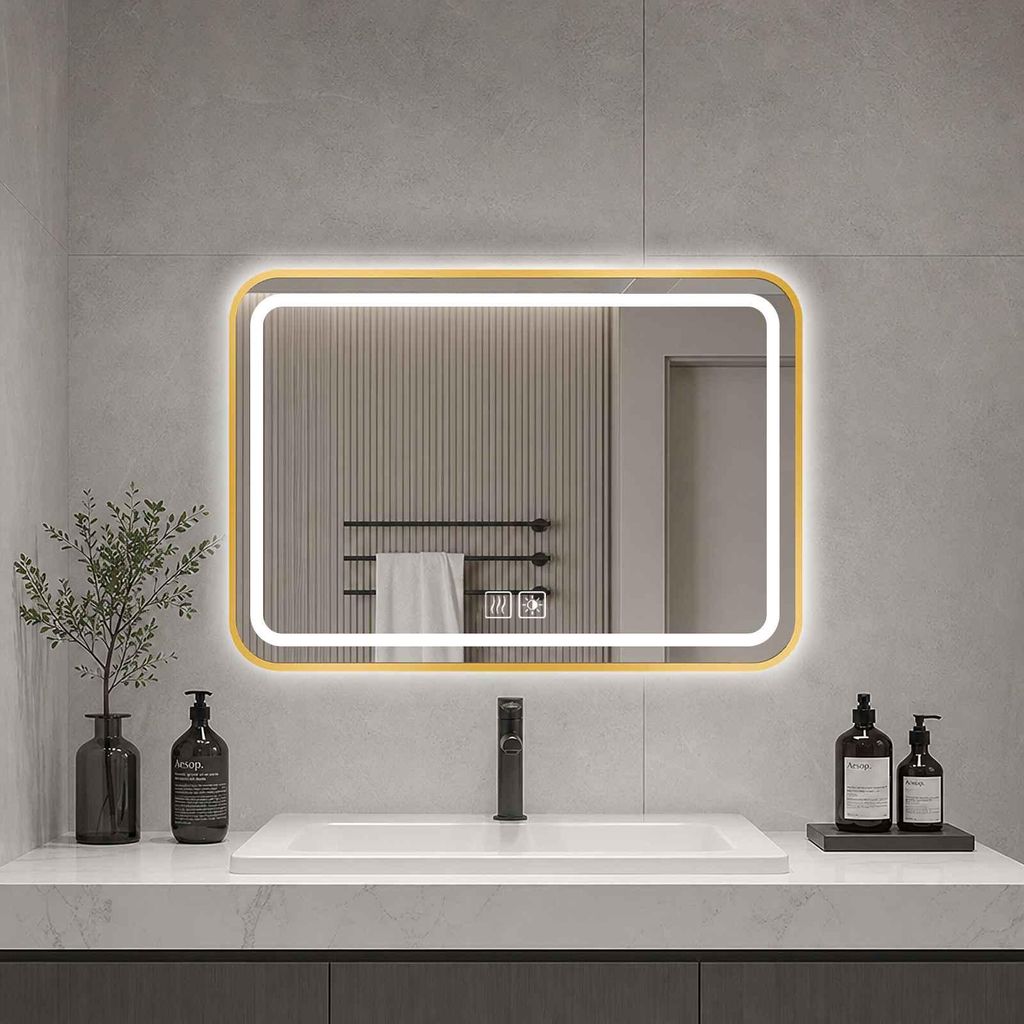 LED zrcadlo do koupelny s osvětlením, nástěnné, Obrázek produktu 