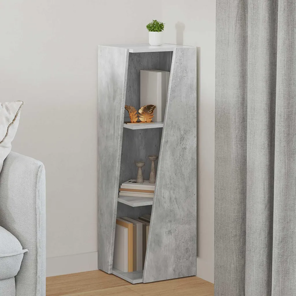 Étagère latérale 100 cm béton gris pour optimiser vos petits espaces