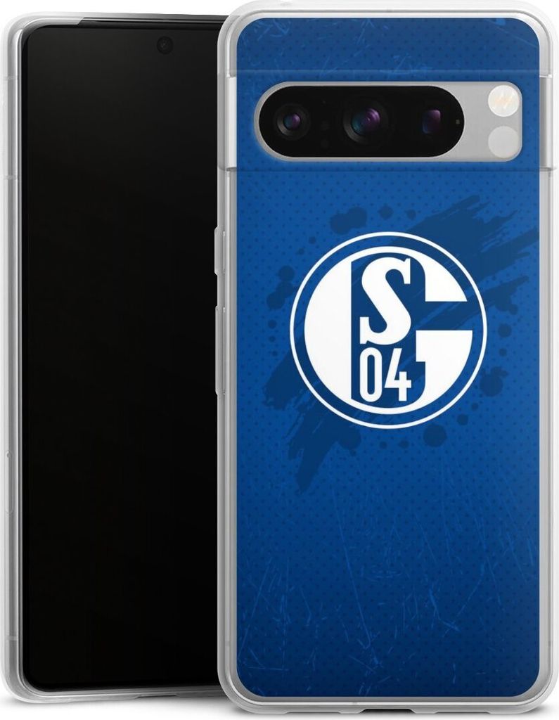 DeinDesign Slim Hülle für Google Pixel 8 Pro Silikon Case Ultra Dünn Handyhülle Bundesliga FC Schalke 04 Offizielles Lizenzprodukt