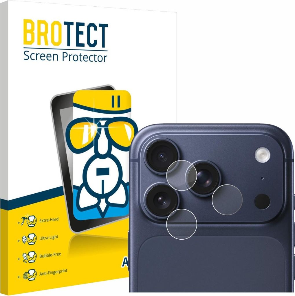BROTECT Schutzglas für Apple iPhone 17 Pro (NUR Kameraschutz) Schutzfolie Panzer Folie Glas Display Schutz klar