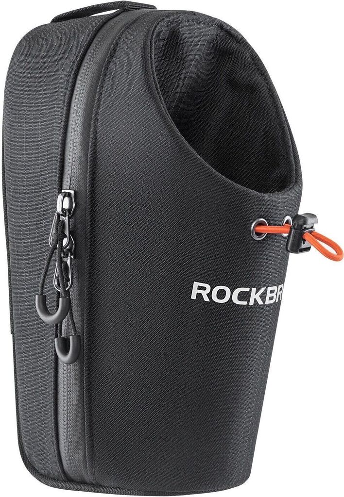 ROCKBROS Fahrradlenker Tasche mit Flaschenhalter Getränkehalter ca.1,5L Schwarz