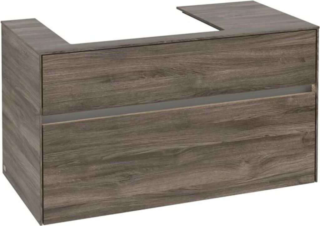 V&B Waschtischunterschrank Collaro 100x54,8x50cm, WT l, LED 7,3 W, st. Oa