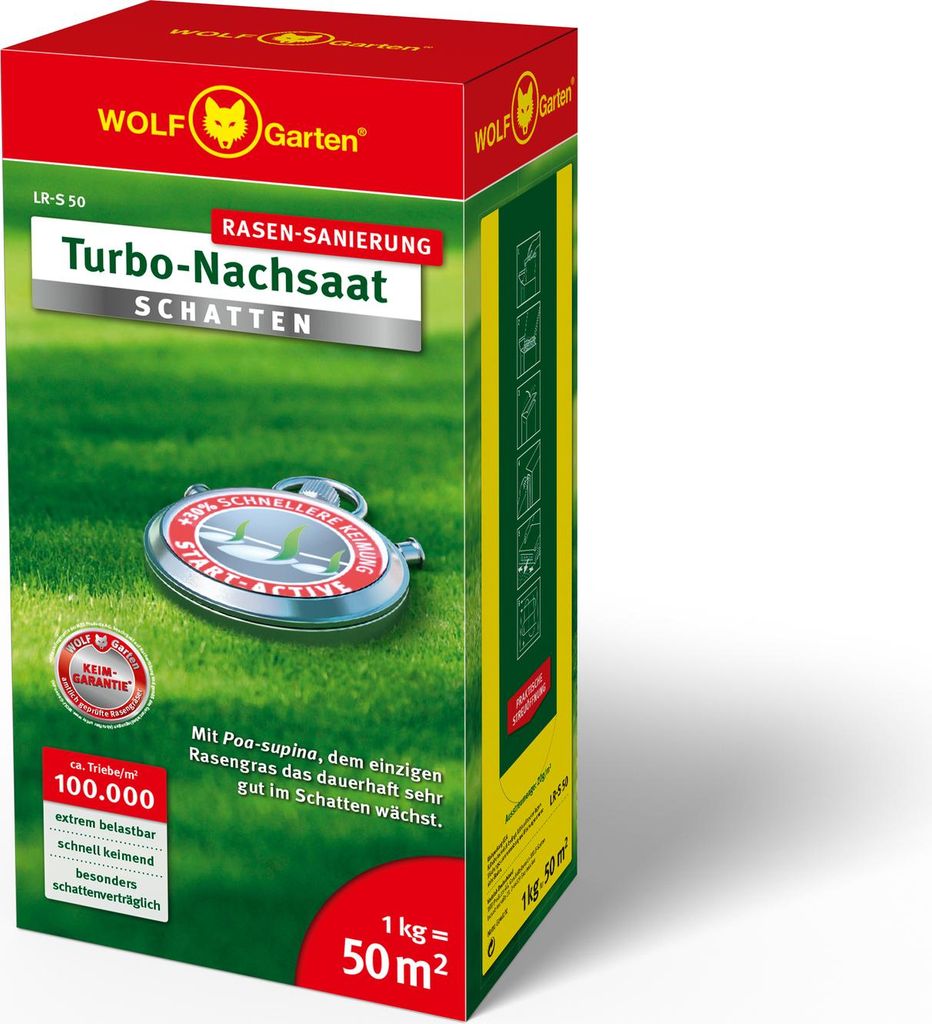 Wolf Garten LR-S 50 Turbo Rasen Nachsaat Schatten 1 kg Produktbild 