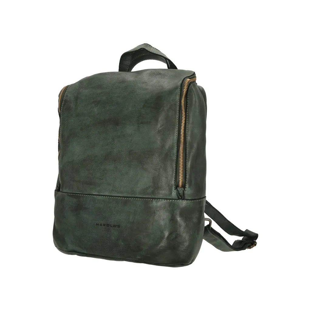 Sac à Dos en Cuir Vert Foncé Submarine avec Compartiment Ordinateur - 3