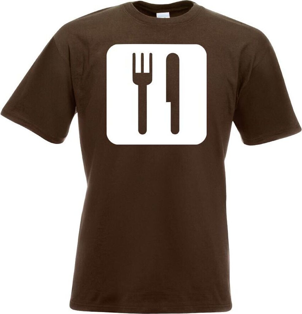Kiwistar - T-Shirt - Chocolate - Essen Speisen Piktogramme Herren Funshirt Bedruckt Design Sprüche Spruch Motive - mit Motiv Bedruckt - Funshirt D...