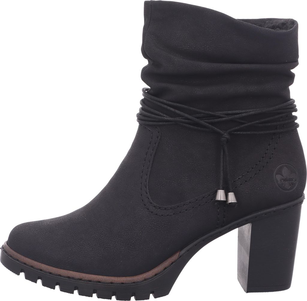 Rieker Damen Stiefelette Kordel Blockabsatz Warmfutter Produktbild 
