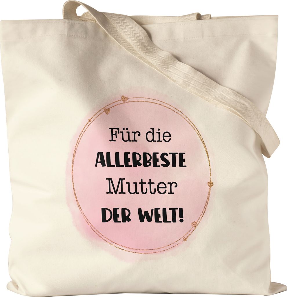 Für die allerbeste Mutter der Welt Jutebeutel Mutter Muttertag Geburtstag Geschenkidee