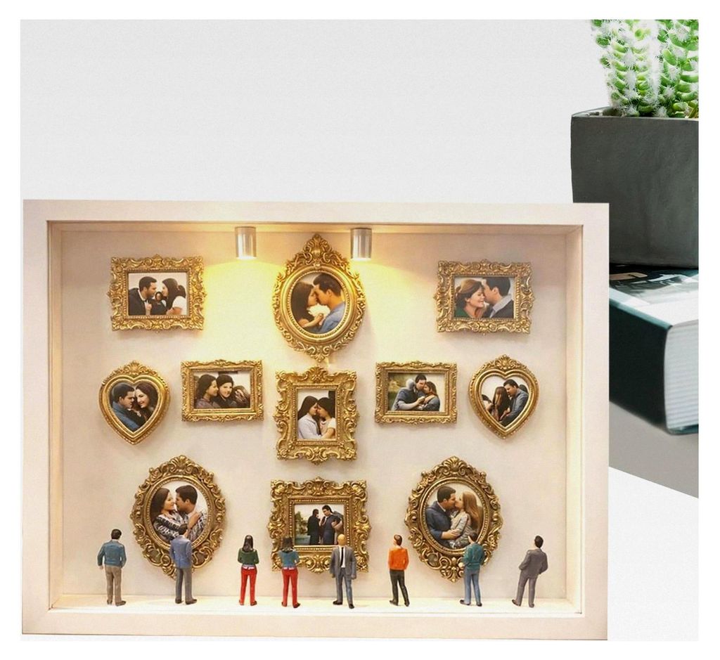 Mini Museum Silhouette Box, DIY Heimdekoration | Beleuchteter Erinnerungsrahmen - Geschenk für Sammler für Zuhause, Wohnzimmer, Schlafzimmer, Arb...