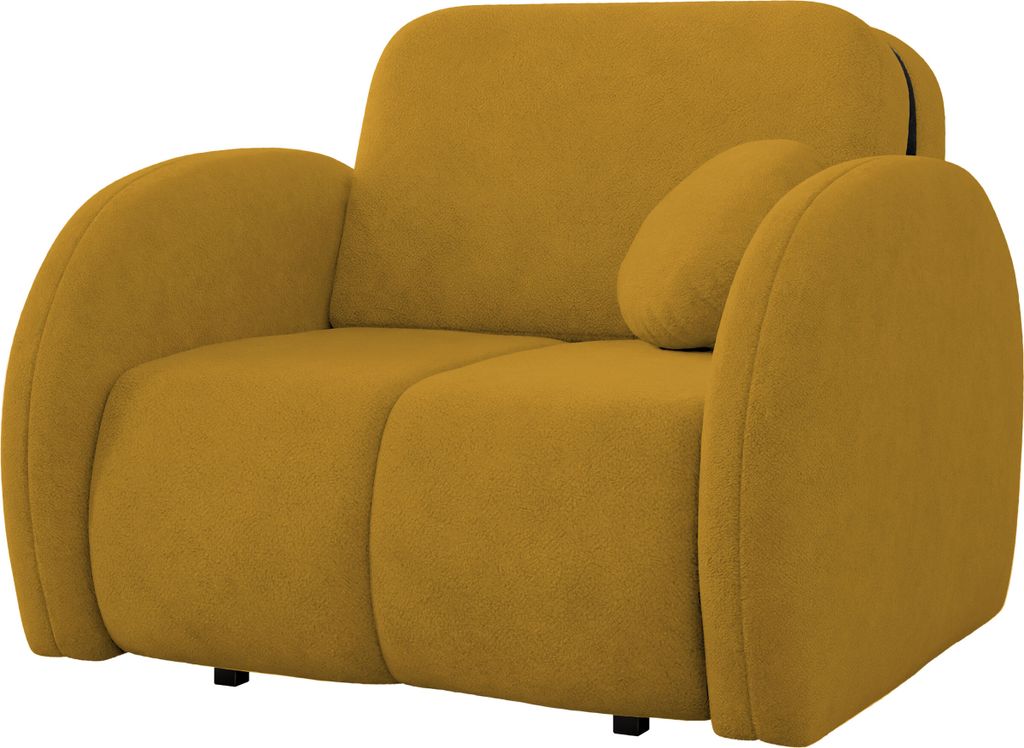 MIRJAN24 Schlafsofa Viva Comfy I, Bettkasten und Schlaffunktion, Metallfüße, 1-Sitzer (Farbe: Velo 626)