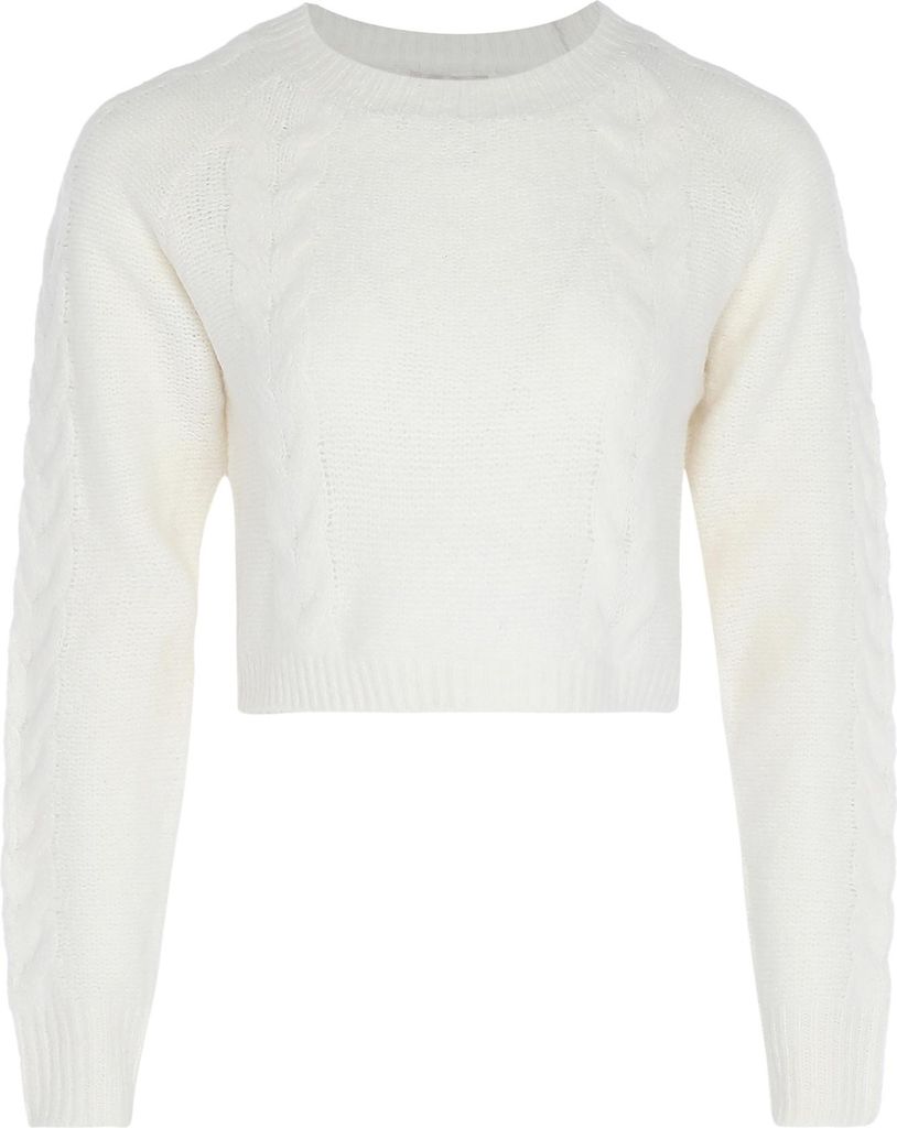 Jalene damen pullover - wollweiss, M/L