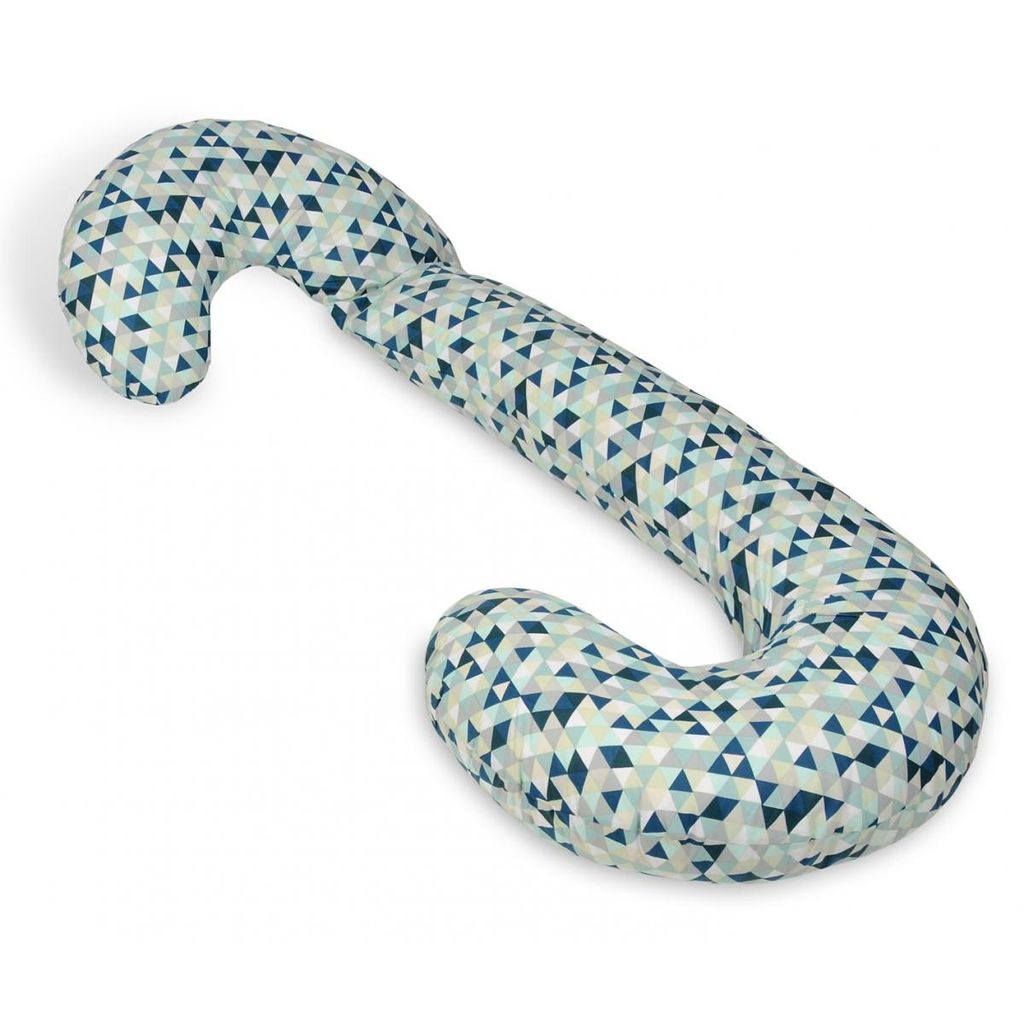 Mehrzweckkissen mit blauen Dreiecken