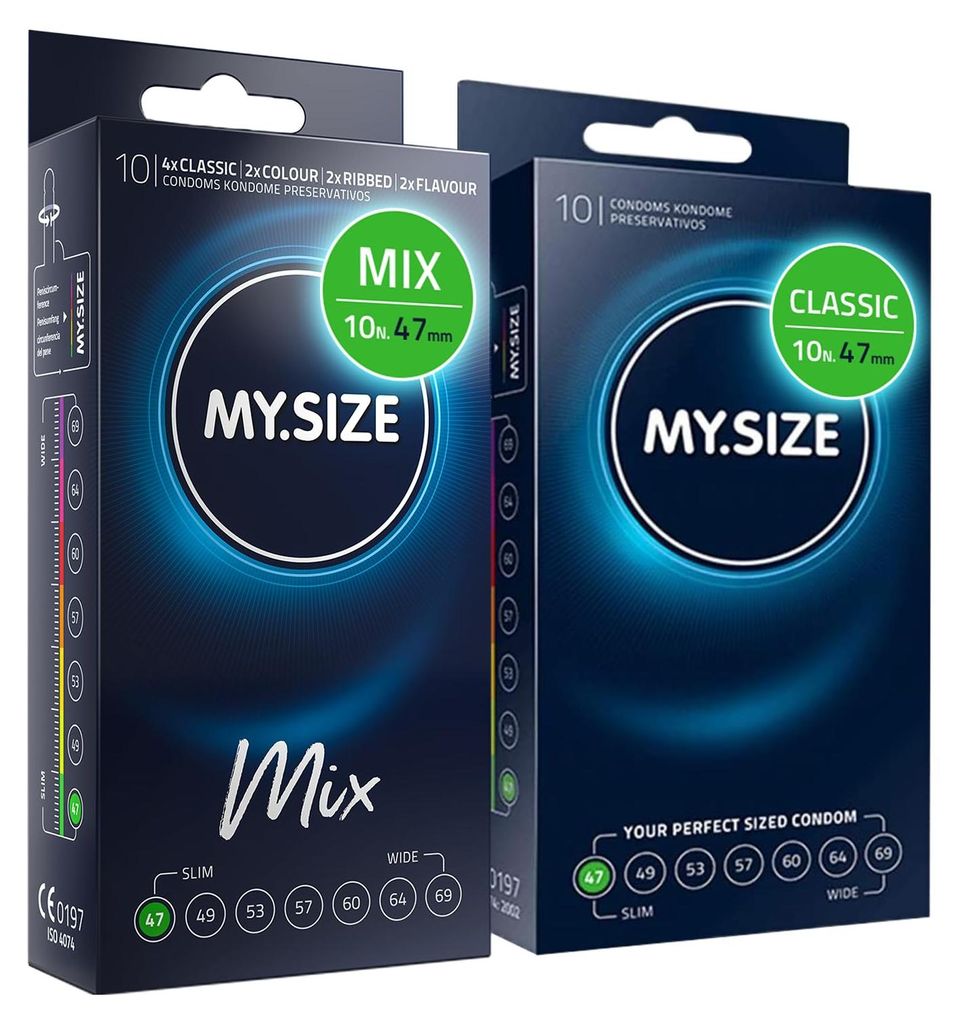 My.Size Mix Kondome Größe 1, 47 mm, Vorteilspackung, | 20 Produktbild 