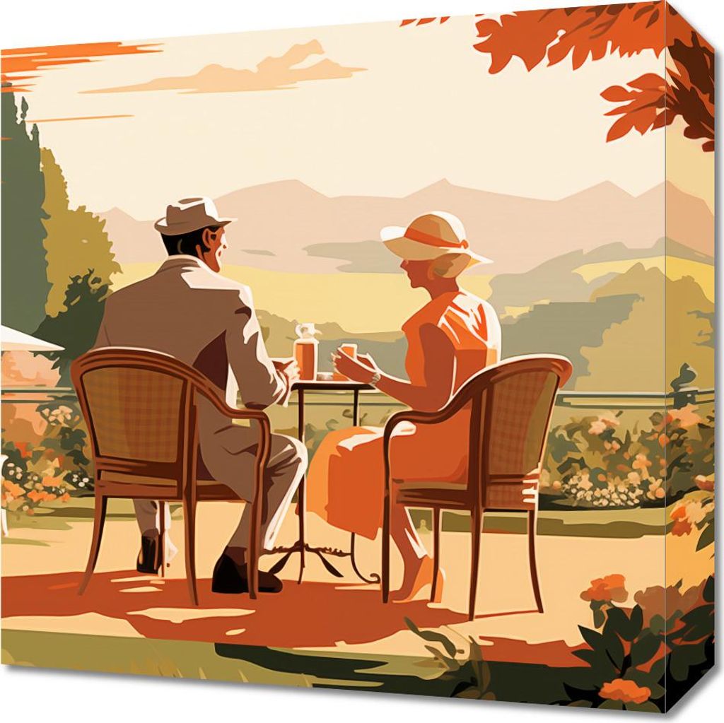 Bild 40x40cm Retro Date