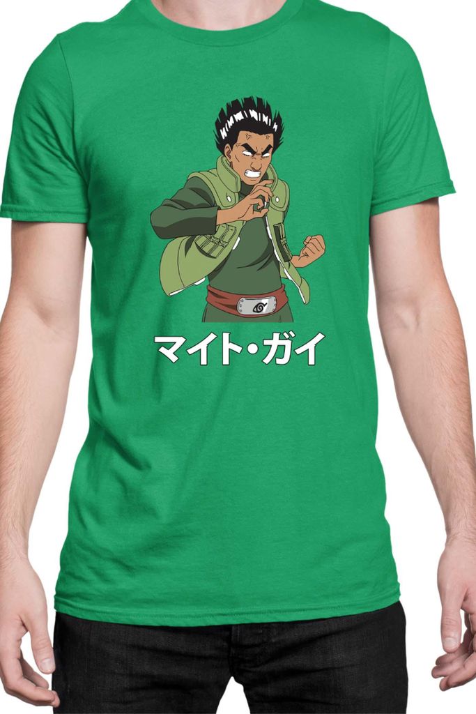 Herren T-Shirt Naruto Might Guy 01, Man M / Grün