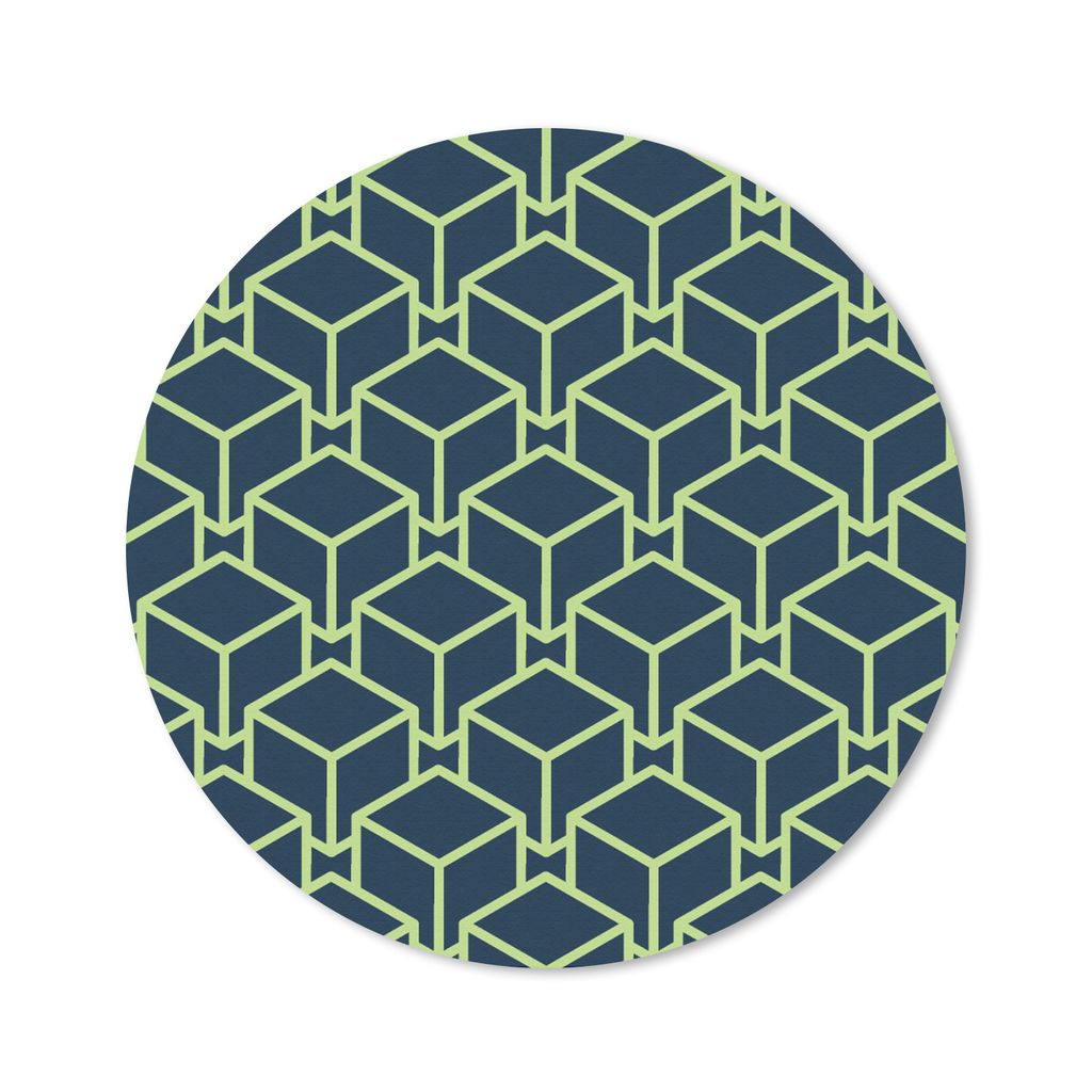 MuchoWow Mauspad Mousepad Muster - Würfel - 3D 50x50 cm - Mousepads - Maus Mat - Pad - Mausunterlage - Vinyl
