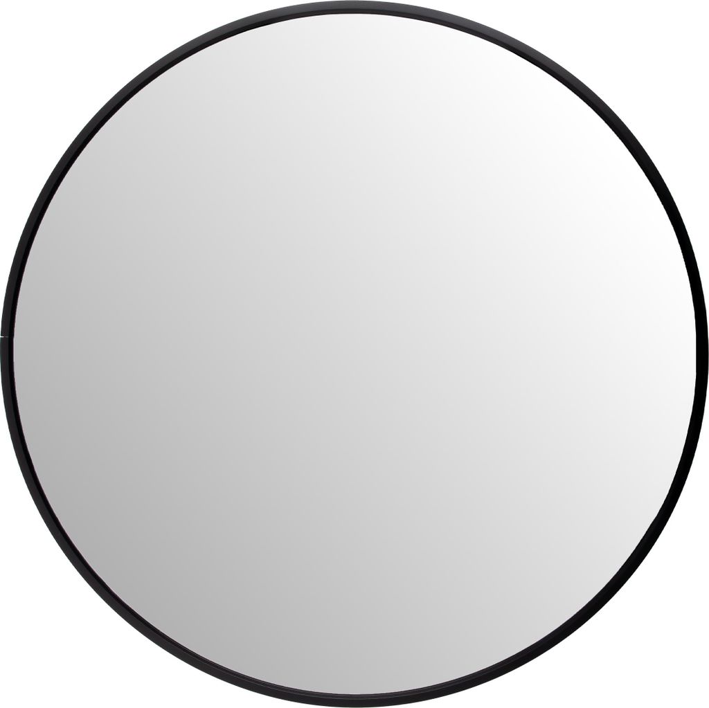 QUVIO Spiegel ø50 cm - Spiegel - Wandspiegel - Spiegel rund - Schwarzer Spiegel - Rund - Schwarz