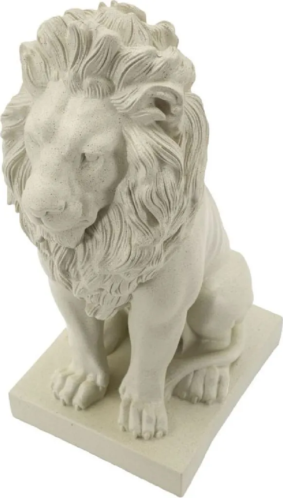 Décoration Design Lion Mauro Ferretti Crème 40 cm - Idée Cadeau Maison - 4
