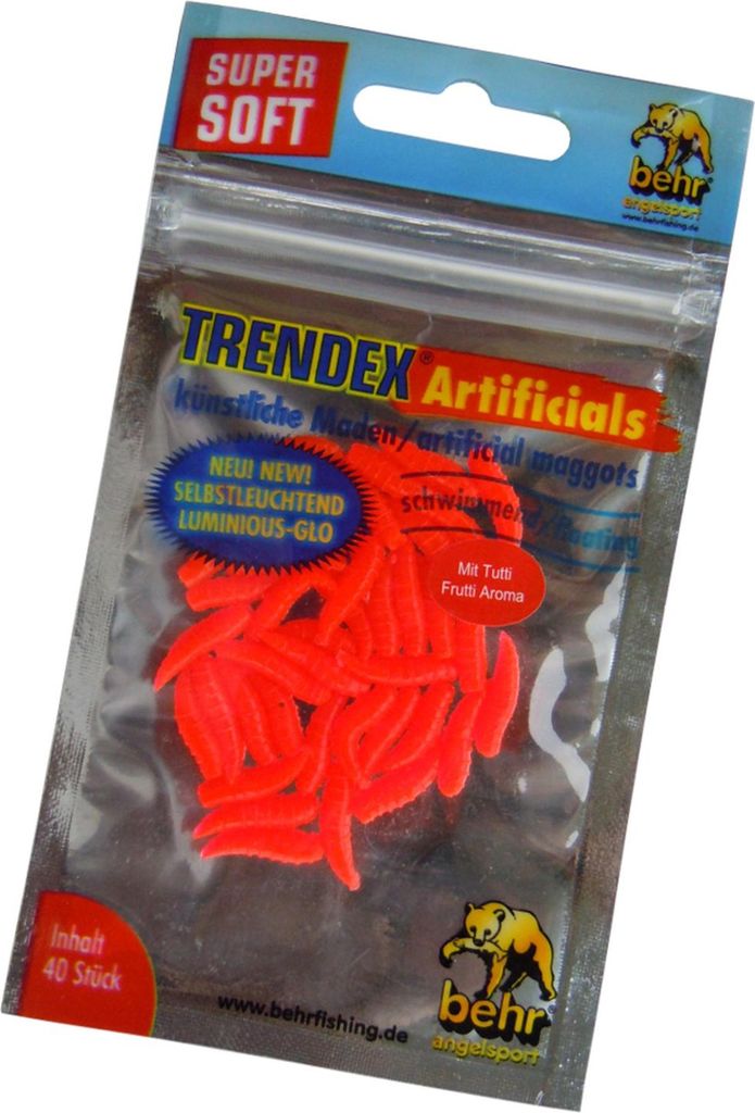 Behr 40 künstliche Maden - Gummimaden Forellenköder, Produktbild 