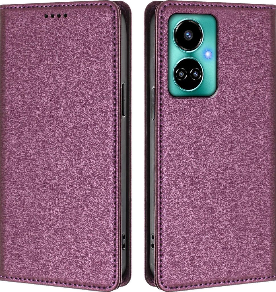 Handyhülle für Tecno Camon 19 /Camon 19 Pro 5G, Kunstleder Klapphülle Stoßfeste Magnetische Hülle mit Ständer Lila