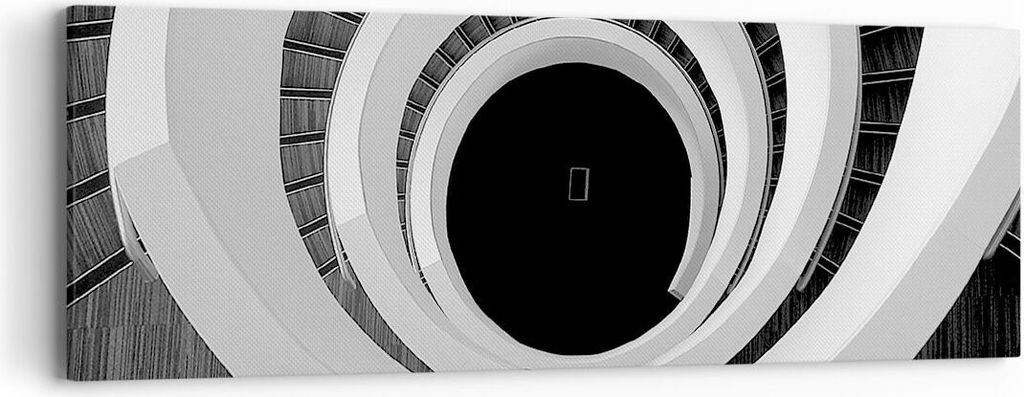 Bild auf Leinwand - Leinwandbild - Einteilig - Stück Modern Treppe - 90x30cm - Wand Bild - Wanddeko - Wandbilder - Leinwanddruck - Bilder - Wandde...