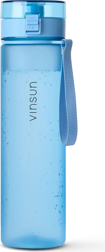 Trinkflasche 1L Sport Flasche Schraubverschluss BPA frei für Kohlensäure Vinsun