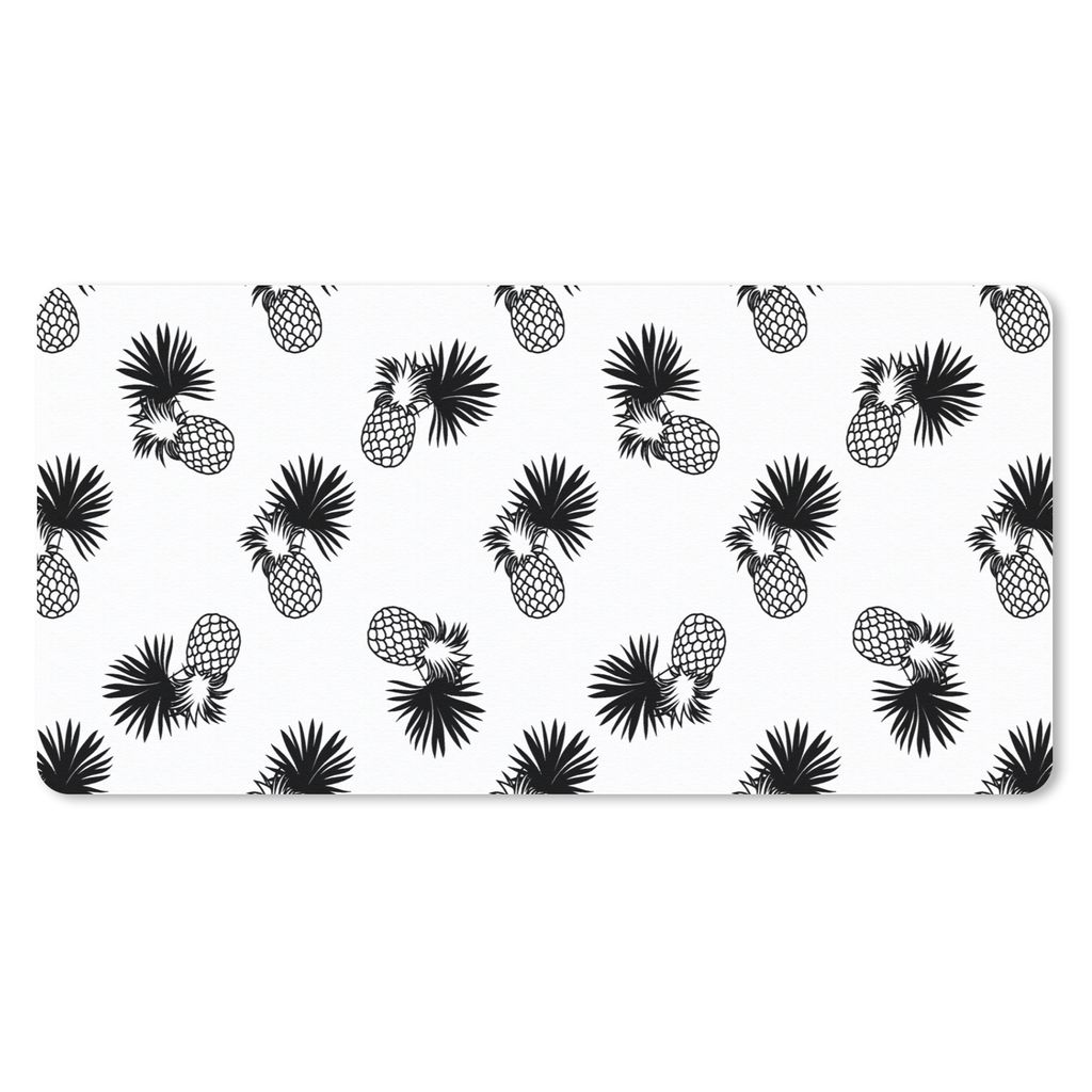 MuchoWow Mauspad Mousepad Ananas - Muster - Dschungel 60x30 cm - Mousepads - Maus Mat - Pad - Mausunterlage - Nachhaltig