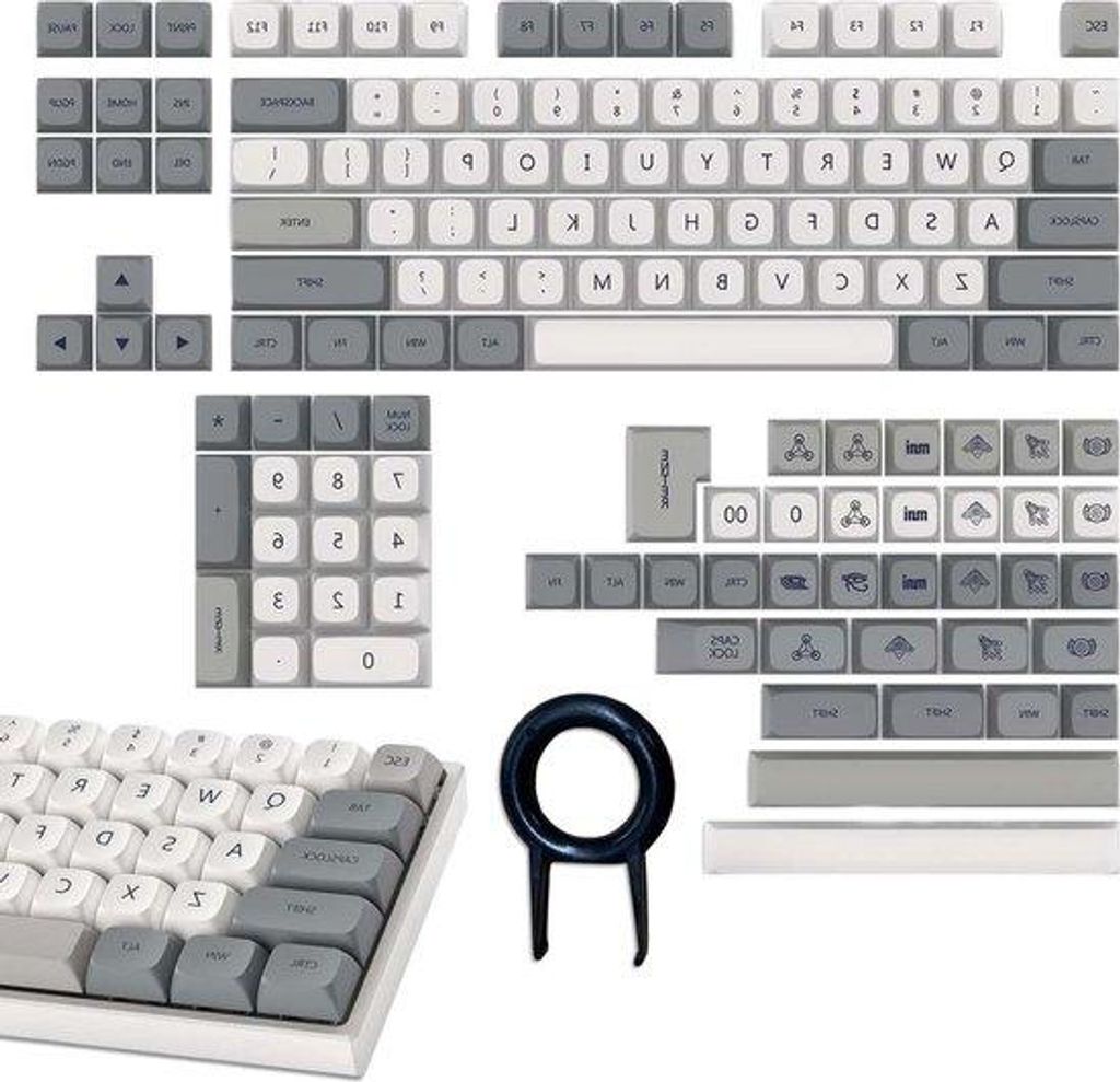 120 mechanische gaming-toetsen - PBT - retro-ontwerp - mechanisch gaming-toetsenbord - US-Layout