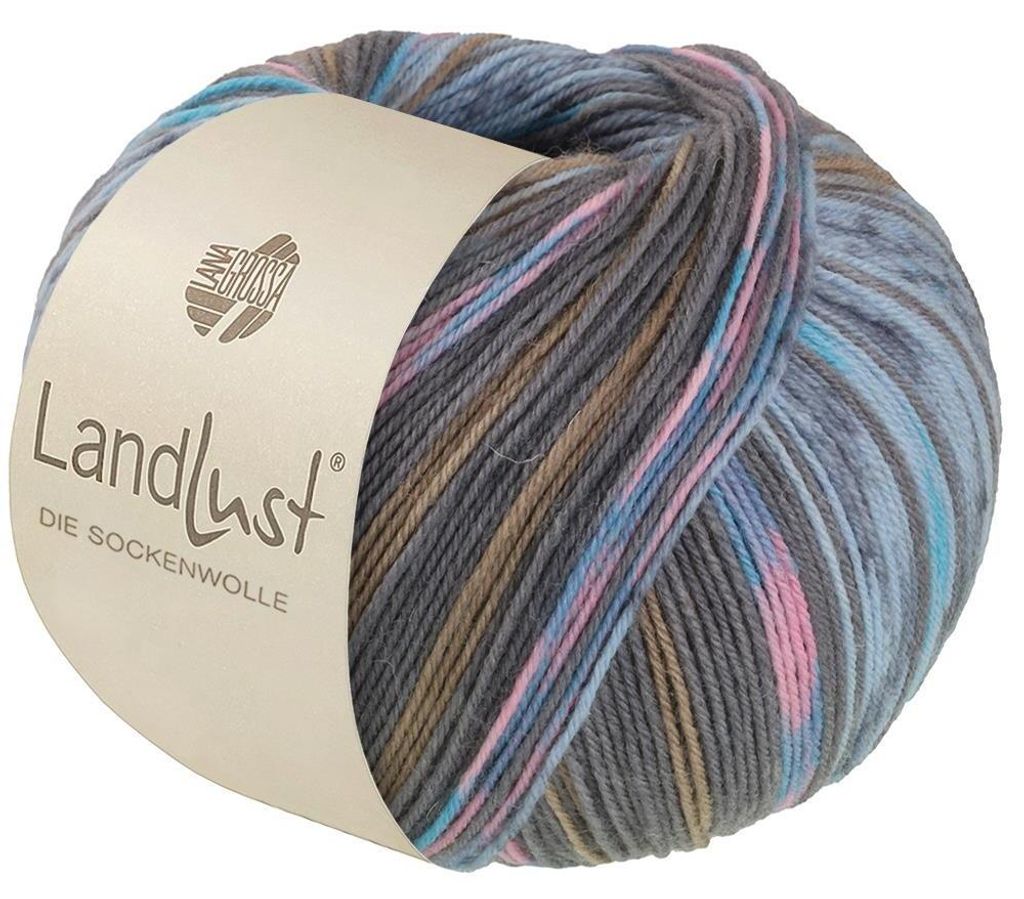 Lana Grossa - Landlust die Sockenwolle 0616 türkis grau Produktbild 