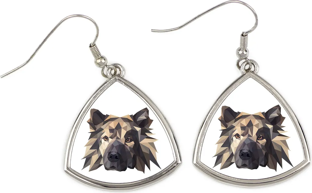 Eurasier Orecchini Art-Dog Geometrici | Gioielli Cane fatti a mano