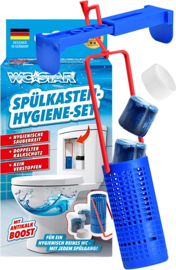 WC-Star Spülkasten-Hygiene-Set für Sauberkeit & Frische vom Spülkasten bis ins WC | WC-Reiniger-Set mit Aktiv-Frische & Antikalk-Boost