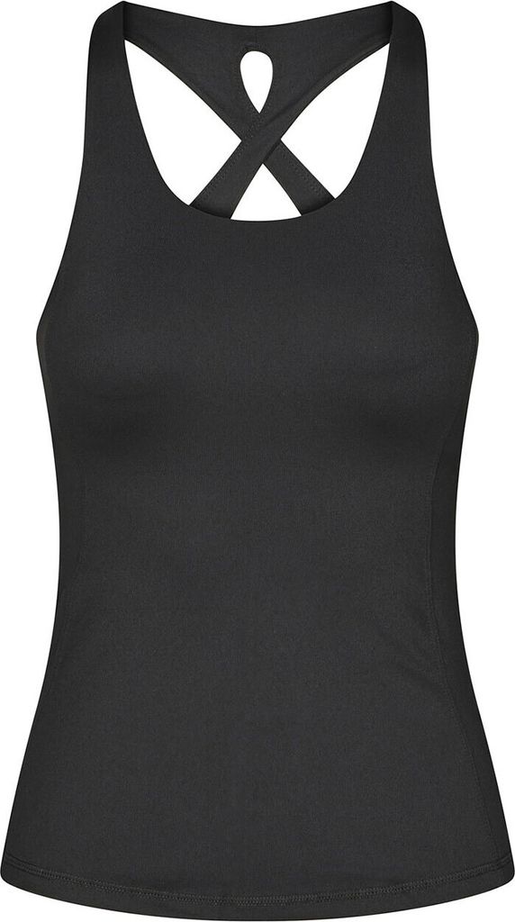 Crossed Back Tank Top mit gekreuzten Trägern, schwarz XL